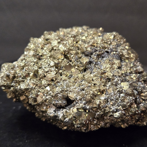 Raw Pyrite Cluster 3.75" Peru Pyrite Crystal Cubes In Matrix 512.5g SEE VIDEO - Picture 3 of 17